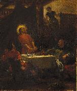 Eugene Delacroix The Disciples at Emmaus, or The Pilgrims at Emmaus oil on canvas